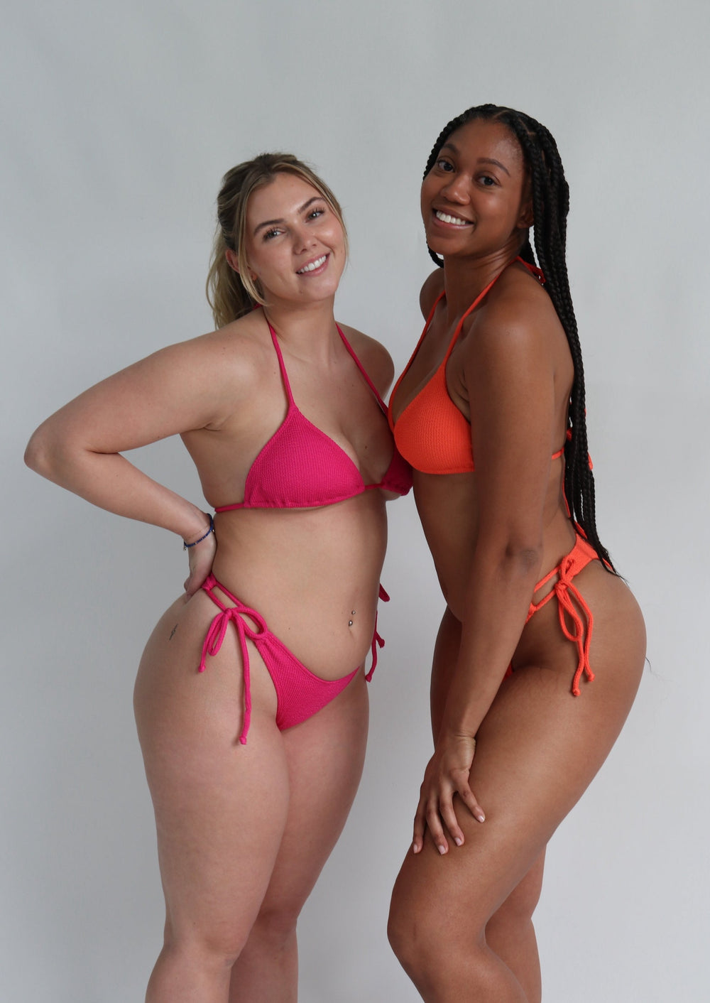 Becca Swim Crinkle Crush Hipster Bottom - Hibiscus main image 1